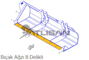 9R5313 Bıçak Ağzı 8 Delikli